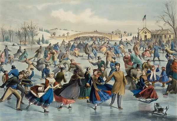 Central Park, Winter - The Skating Pond, 1862. Creator: Lyman Wetmore Atwater