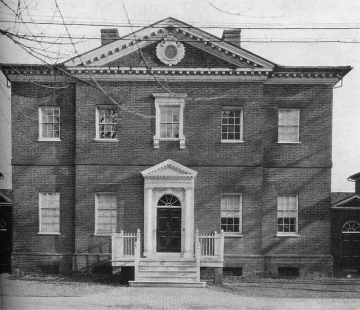 Framed Print : Central pavilion, street front of Harwood House, Annapolis, Maryland, 1922 Framed Print : Central pavilion, street front of Harwood House, Annapolis, Maryland, 1922