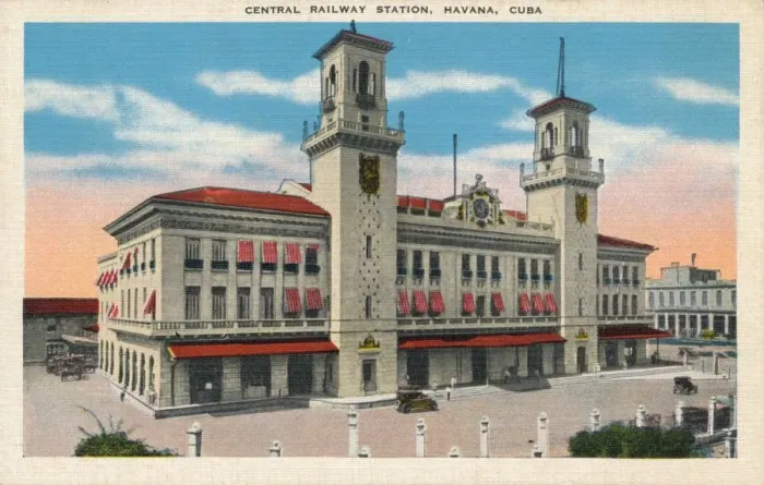Framed Print : Central Railway Station, Havana, Cuba, c1910 Framed Print : Central Railway Station, Havana, Cuba, c1910