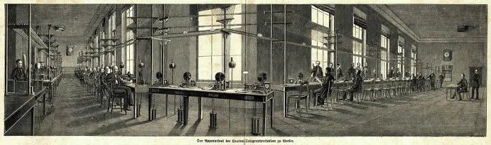 Framed Print : In the Central Telegraph Station in Berlin, 1863. Creator: Anonymous Framed Print : In the Central Telegraph Station in Berlin, 1863. Creator: Anonymous