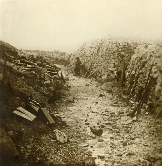Framed Print : Central telephone post at Froideterre, Verdun, northern France, c1916 Framed Print : Central telephone post at Froideterre, Verdun, northern France, c1916