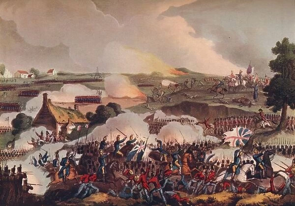 The Centre of the British Army in Action at the Battle of Waterloo, 19th century (1909). Artist: Thomas Sutherland
