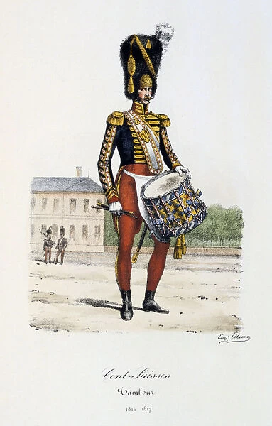 Cents-Suisses, Drummer, 1814-17 Artist: Eugene Titeux
