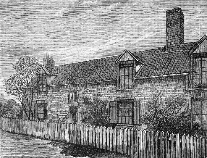 Framed Print : The Century of George Stephenson: Stephenson's cottage at Killingworth, 1881. Creator: Unknown. The Century of George Stephenson: Stephenson's cottage at Killingworth, 1881 Framed Print : The Century of George Stephenson: Stephenson's cottage at Killingworth, 1881. Creator: Unknown. The Century of George Stephenson: Stephenson's cottage at Killingworth, 1881