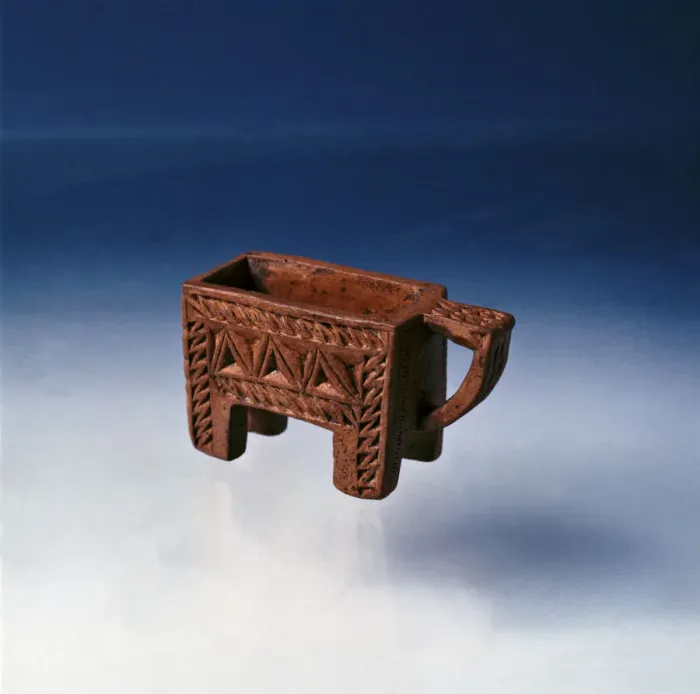 Framed Print : Ceramic box with excisa decoration, from the necropolis of Palenzuela Framed Print : Ceramic box with excisa decoration, from the necropolis of Palenzuela