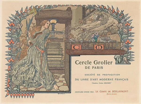 Cercle Grolier de Paris, 1903. Creator: Schwabe, Carlos (1866-1926)