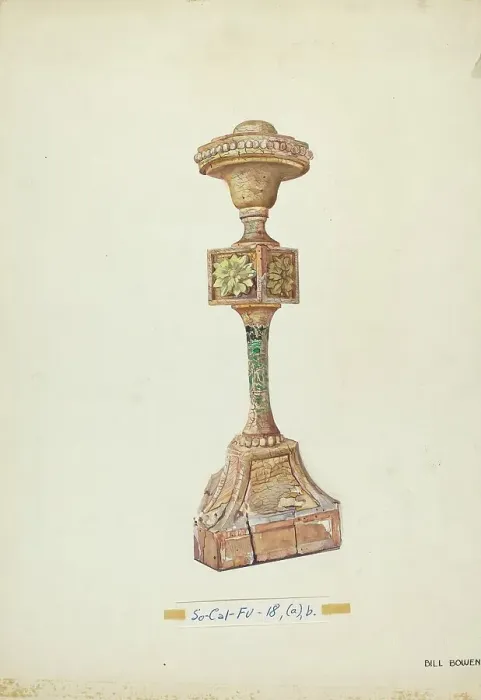 Framed Print : Ceremonial Candlestick, c. 1937. Creator: Bill Bowen Framed Print : Ceremonial Candlestick, c. 1937. Creator: Bill Bowen