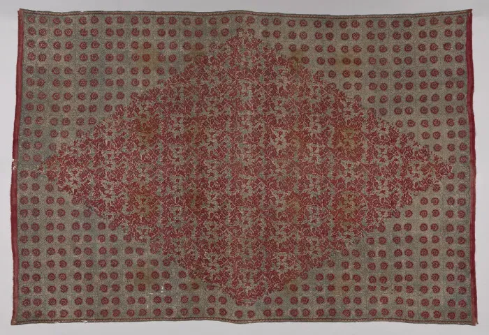 Framed Print : Ceremonial Cloth, India, 17th century. Creator: Unknown Framed Print : Ceremonial Cloth, India, 17th century. Creator: Unknown