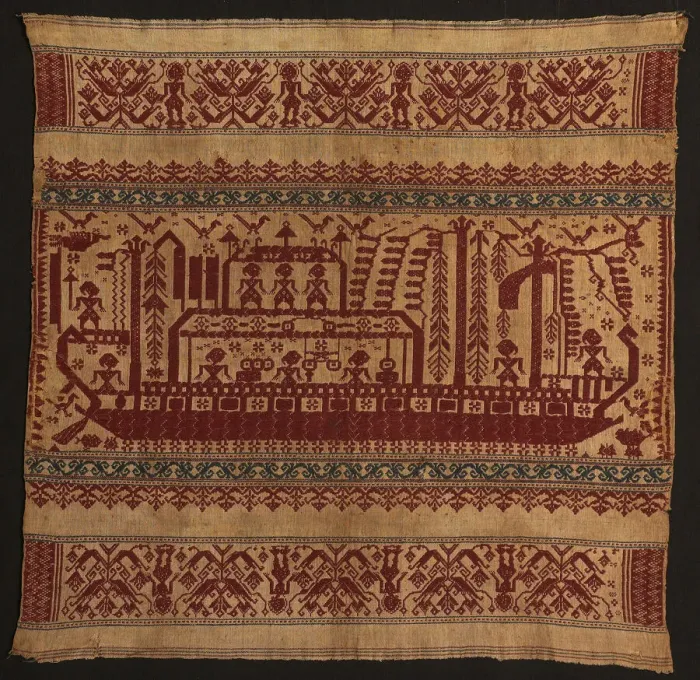 Framed Print : Ceremonial Cloth (tampan), Indonesia, Mid-19th century. Creator: Unknown Framed Print : Ceremonial Cloth (tampan), Indonesia, Mid-19th century. Creator: Unknown