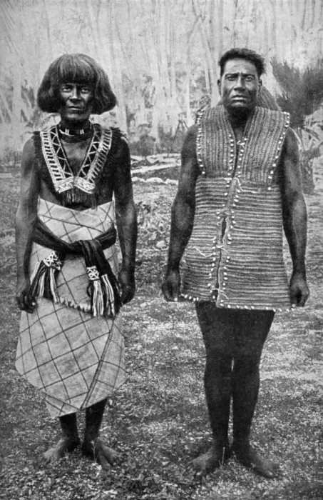 Framed Print : The ceremonial costume of war and everyday waist-cloth, Gilbert Islands, 1922. Artist: Thomas McMahon Framed Print : The ceremonial costume of war and everyday waist-cloth, Gilbert Islands, 1922. Artist: Thomas McMahon