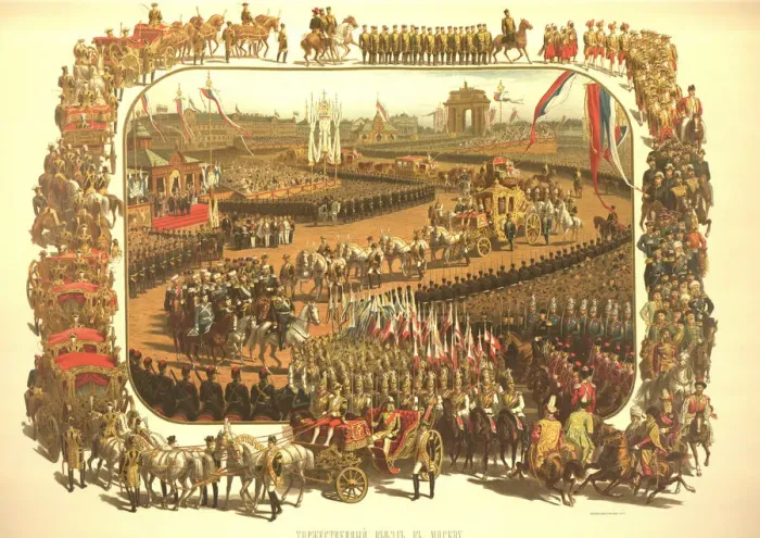 Framed Print : The Ceremonial Entry of Alexander III in Moscow (From the Coronation Album), 1883. Artist: Savitsky, Konstantin Apollonovich (1844-1905) Framed Print : The Ceremonial Entry of Alexander III in Moscow (From the Coronation Album), 1883. Artist: Savitsky, Konstantin Apollonovich (1844-1905)