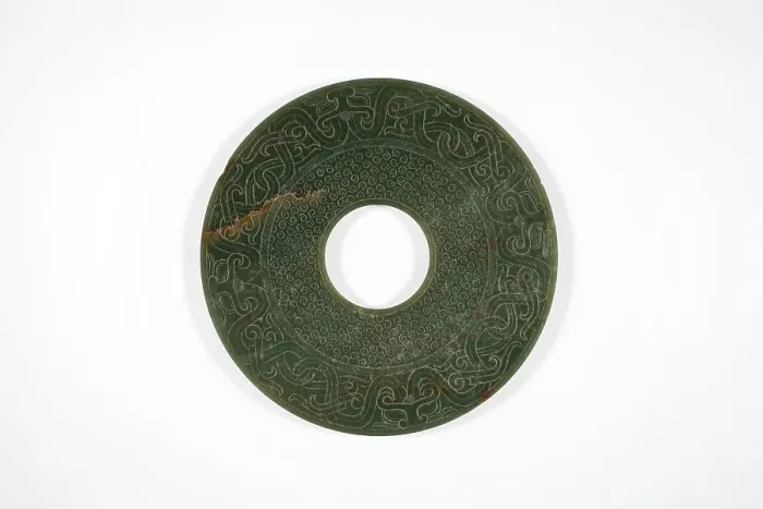 Framed Print : Ceremonial jade disc, about 100 BC. Creator: Unknown Framed Print : Ceremonial jade disc, about 100 BC. Creator: Unknown