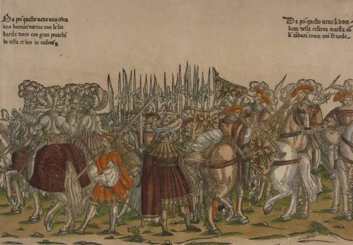 Framed Print : Ceremonial Procession in Bologna on 5 November 1529, on the Occasion of Charles V s Framed Print : Ceremonial Procession in Bologna on 5 November 1529, on the Occasion of Charles V s