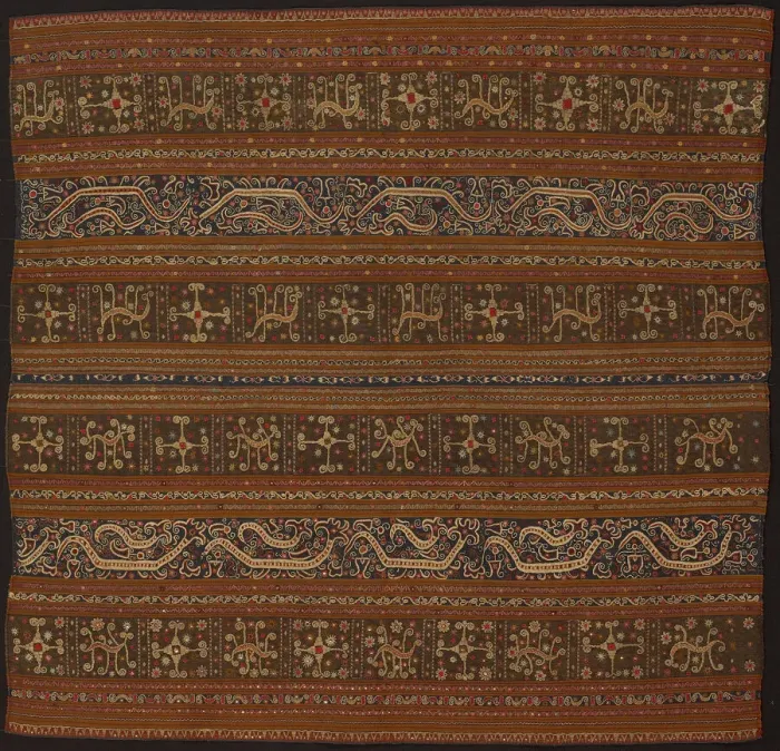 Framed Print : Ceremonial Skirt (tapis), Indonesia, Early 19th century. Creator: Unknown Framed Print : Ceremonial Skirt (tapis), Indonesia, Early 19th century. Creator: Unknown