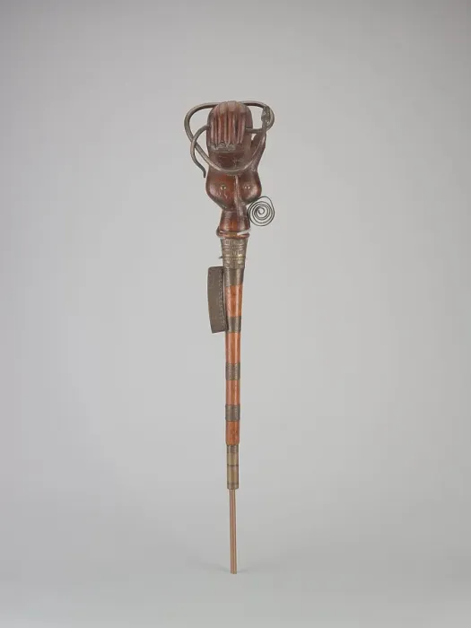 Framed Print : Ceremonial staff, early 20th century. Creator: Unknown Framed Print : Ceremonial staff, early 20th century. Creator: Unknown