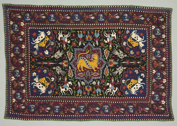 Framed Print : Ceremonial or summer floor cover, 1800s. Creator: Unknown Framed Print : Ceremonial or summer floor cover, 1800s. Creator: Unknown