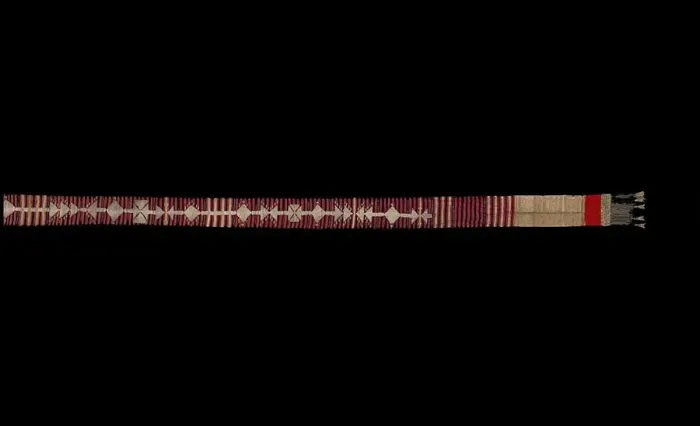 Framed Print : Ceremonial Waist Sash (ikak pinggang), Sumatra, 19th century. Creator: Unknown Framed Print : Ceremonial Waist Sash (ikak pinggang), Sumatra, 19th century. Creator: Unknown