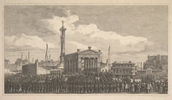Framed Print : Ceremonie de l inauguration de la colonne de juillet, 1840, 1840 Framed Print : Ceremonie de l inauguration de la colonne de juillet, 1840, 1840