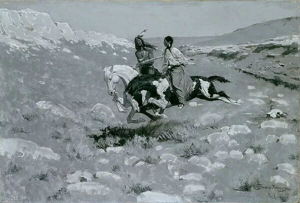 Ceremony of the Fastest Horse, c. 1900. Creator: Frederic Remington