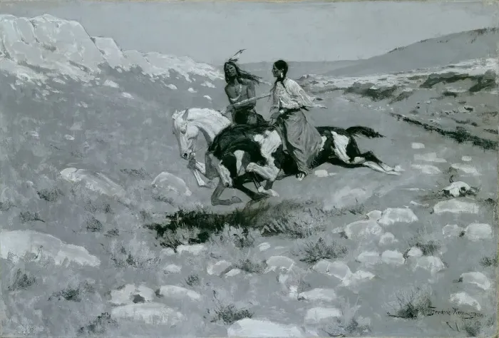 Framed Print : Ceremony of the Fastest Horse, c. 1900. Creator: Frederic Remington Framed Print : Ceremony of the Fastest Horse, c. 1900. Creator: Frederic Remington