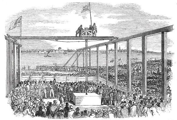 Ceremony of laying the first stone of the Birkenhead Docks, 1844. Creator: Unknown
