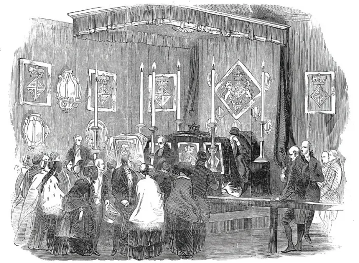 Framed Print : Ceremony of lying in state at the Rangers House, on Monday last, December 1844 Framed Print : Ceremony of lying in state at the Rangers House, on Monday last, December 1844