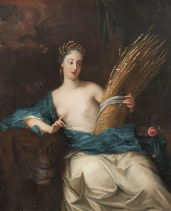 Framed Print : Ceres or Allegory of the Element Earth. Creator: Georg Engelhard Schroder Framed Print : Ceres or Allegory of the Element Earth. Creator: Georg Engelhard Schroder