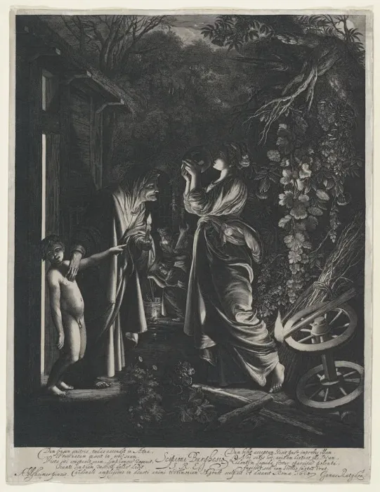 Framed Print : Ceres Seeking Her Daughter (The Mocking of Ceres), 1610. Creator: Hendrik Goudt Framed Print : Ceres Seeking Her Daughter (The Mocking of Ceres), 1610. Creator: Hendrik Goudt