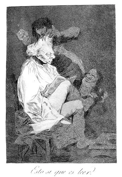 That certainly is being able to read, 1799. Artist: Francisco Goya