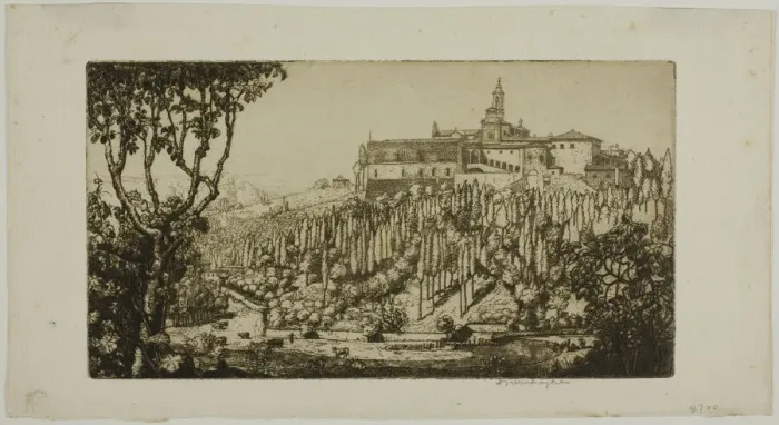 Framed Print : The Certosa, Florence, 1905. Creator: Donald Shaw MacLaughlan Framed Print : The Certosa, Florence, 1905. Creator: Donald Shaw MacLaughlan