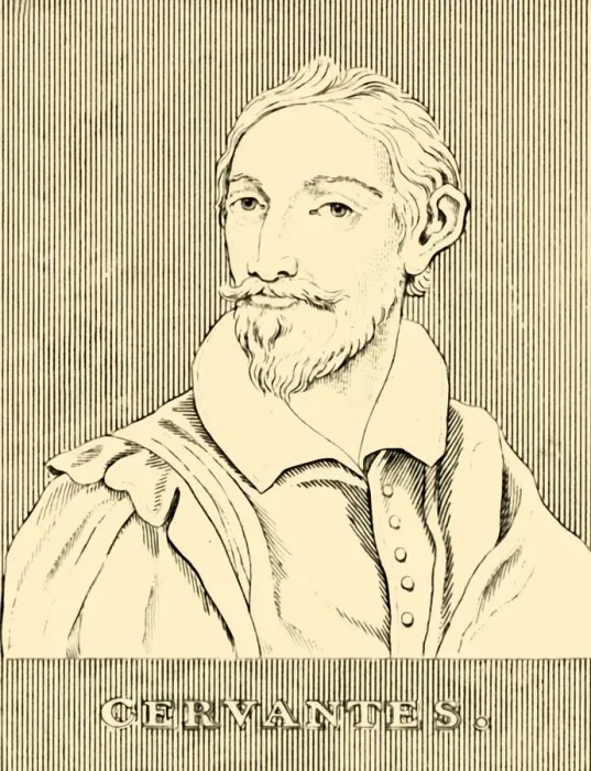 Framed Print : Cervantes, (1547-1616), 1830. Creator: Unknown Framed Print : Cervantes, (1547-1616), 1830. Creator: Unknown