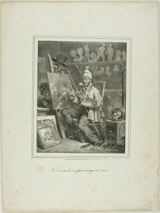 Framed Print : Ces Croûtes-là en Font Manger D'autres, 1827–28. Creator: Auguste Raffet Framed Print : Ces Croûtes-là en Font Manger D'autres, 1827–28. Creator: Auguste Raffet