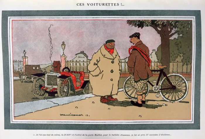 Framed Print : Ces voiturettes!, French motoring cartoon, 1913. Artist: Jean Villemot Framed Print : Ces voiturettes!, French motoring cartoon, 1913. Artist: Jean Villemot