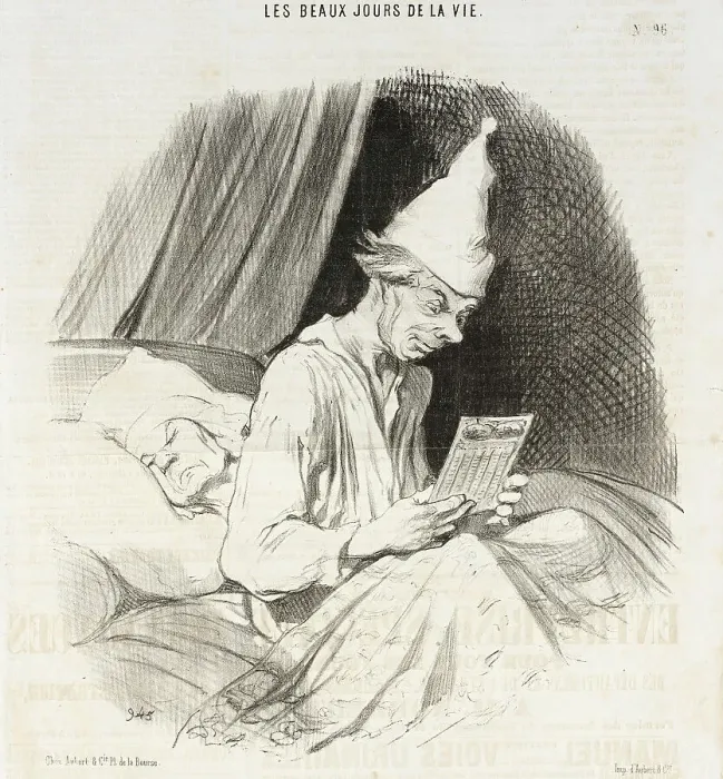 Framed Print : C'est bien aujourd'hui, 28 juillet, Ste. Anne... 1846. Creator: Honore Daumier Framed Print : C'est bien aujourd'hui, 28 juillet, Ste. Anne... 1846. Creator: Honore Daumier