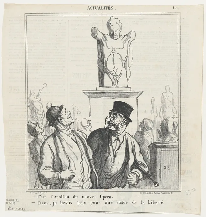 Framed Print : C'est l'Apollon du nouvel Opera, 1870. Creator: Honore Daumier. C'est l'Apollon du nouvel Opera, 1870. Creator: Honore Daumier Framed Print : C'est l'Apollon du nouvel Opera, 1870. Creator: Honore Daumier. C'est l'Apollon du nouvel Opera, 1870. Creator: Honore Daumier