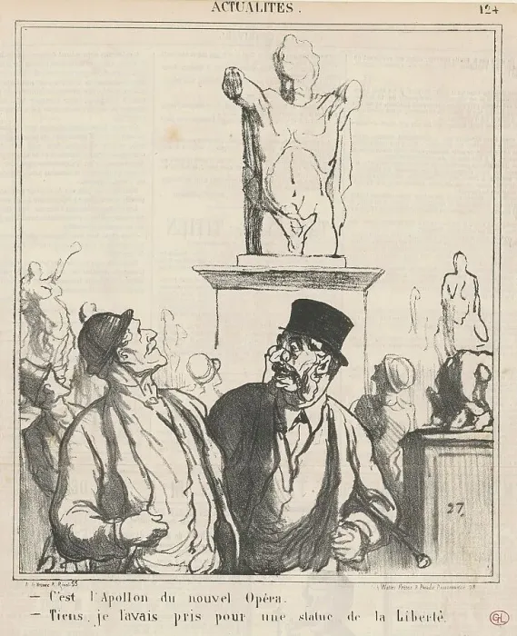 Framed Print : C'est l'apollon du nouvel opéra, 19th century. Creator: Honore Daumier Framed Print : C'est l'apollon du nouvel opéra, 19th century. Creator: Honore Daumier