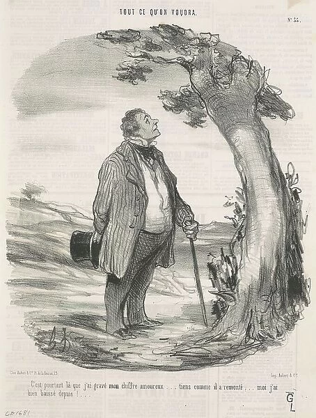 C'est pourtant la que j'ai gravé mon chiffre... 19th century. Creator: Honore Daumier