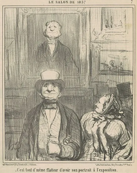 Framed Print : C'est tout d'même flatteur d'avoir... 19th century. Creator: Honore Daumier Framed Print : C'est tout d'même flatteur d'avoir... 19th century. Creator: Honore Daumier