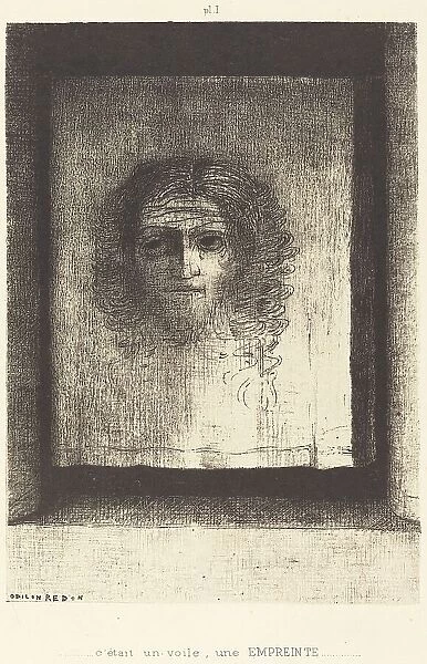 C'etait un voile, un empreinte (It was a veil, an imprint), 1891. Creator: Odilon Redon