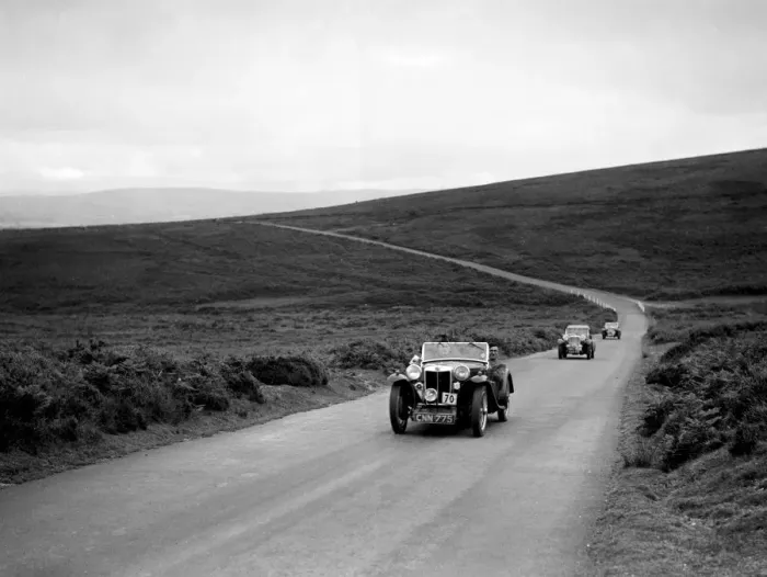 Framed Print : CH Richardsons MG PB ahead of a Singer B37 at the MCC Torquay Rally, July 1937 Framed Print : CH Richardsons MG PB ahead of a Singer B37 at the MCC Torquay Rally, July 1937