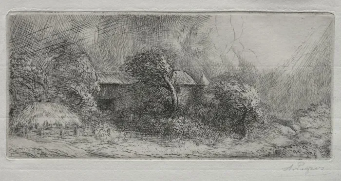Framed Print : Chailli: effet dorage. Creator: Alphonse Legros (French, 1837-1911) Framed Print : Chailli: effet dorage. Creator: Alphonse Legros (French, 1837-1911)