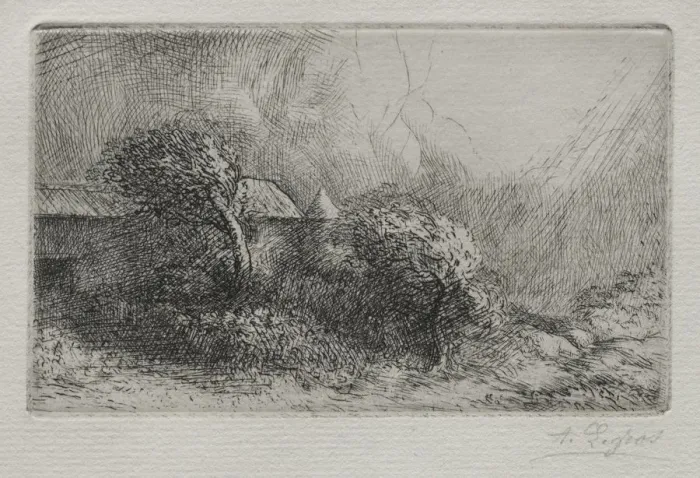 Framed Print : Chailli: End of a Storm (Effet dorage). Creator: Alphonse Legros (French, 1837-1911) Framed Print : Chailli: End of a Storm (Effet dorage). Creator: Alphonse Legros (French, 1837-1911)