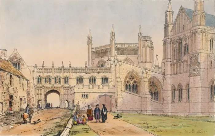 Framed Print : Chain Gate with Chapter House, 19th century? Creator: Unknown Framed Print : Chain Gate with Chapter House, 19th century? Creator: Unknown