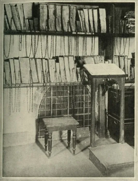 Framed Print : The Chained Library of the Minister Church at Wimborne, in Dorset, c1948. Creator: Unknown Framed Print : The Chained Library of the Minister Church at Wimborne, in Dorset, c1948. Creator: Unknown