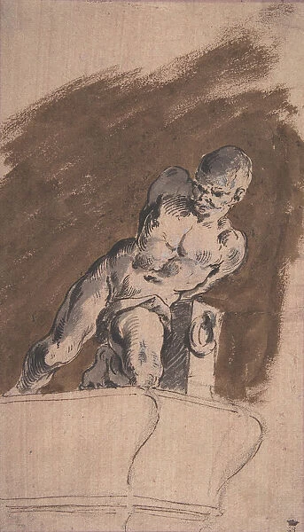 Chained Nude Prisoner, After Pietro Tacca, 1729-1804. Creator: Pietro Antonio Novelli