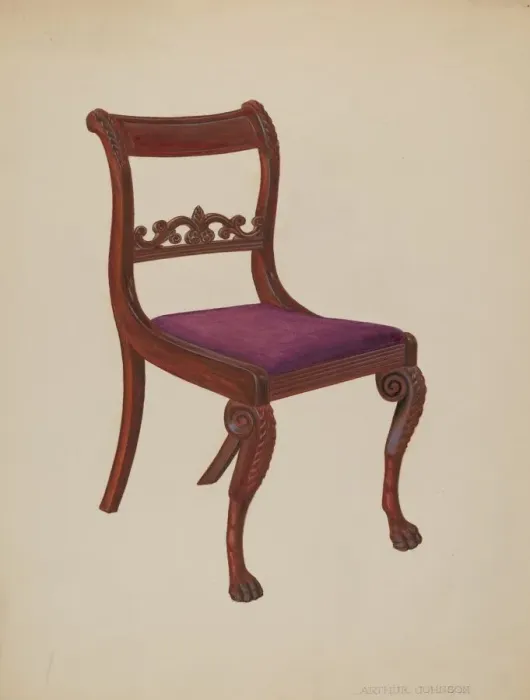 Framed Print : Chair, 1935 / 1942. Creator: Arthur Johnson Framed Print : Chair, 1935 / 1942. Creator: Arthur Johnson