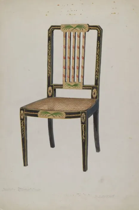 Framed Print : Side Chair, 1935 / 1942. Creator: Davids De Vault Framed Print : Side Chair, 1935 / 1942. Creator: Davids De Vault