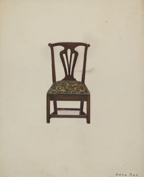 Framed Print : Side Chair, 1935 / 1942. Creator: Edna C. Rex Framed Print : Side Chair, 1935 / 1942. Creator: Edna C. Rex