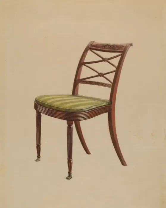 Framed Print : Side Chair, 1935 / 1942. Creator: Ferdinand Cartier Framed Print : Side Chair, 1935 / 1942. Creator: Ferdinand Cartier