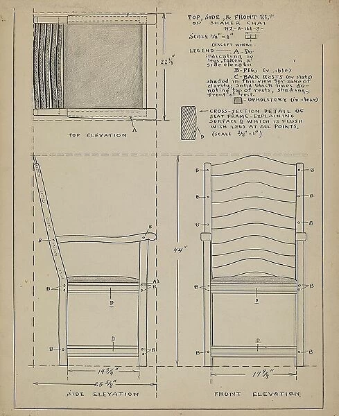 Chair, 1935 / 1942. Creator: Francis Law Durand